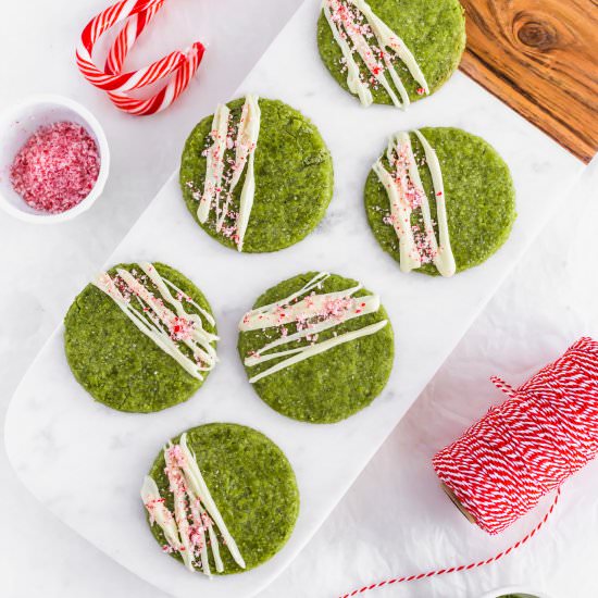 Matcha White Chocolate Mint Cookies