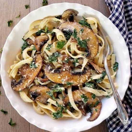 Vegan Portobello Fettuccine