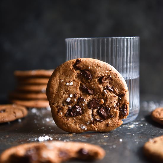Vegan gluten free choc cookies
