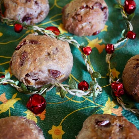 Sourdough Cranberry nut rolls