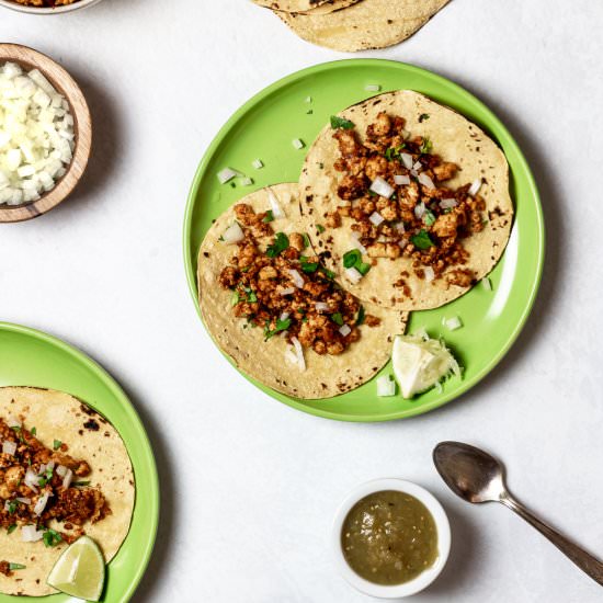 Vegan Tofu Chorizo Tacos