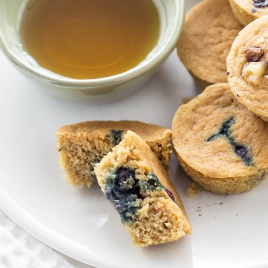 vegan pancake mini muffin bites