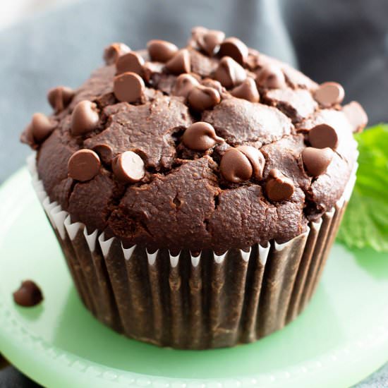 Mint Chocolate Chip Muffins