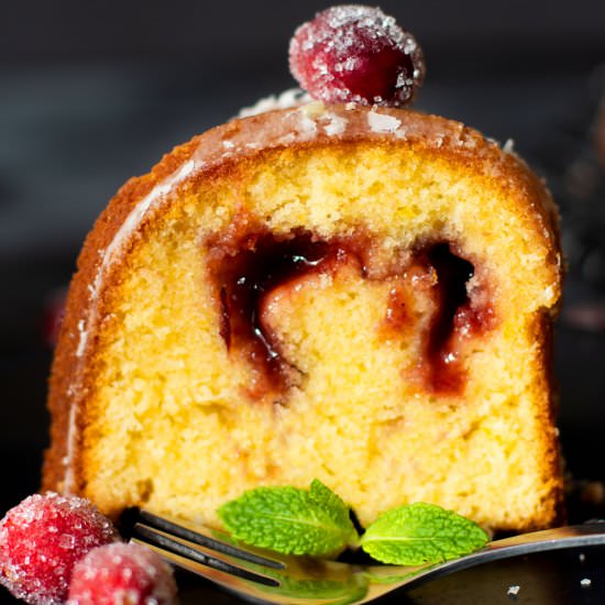 Cranberry-Filled Orange Bundt Cake