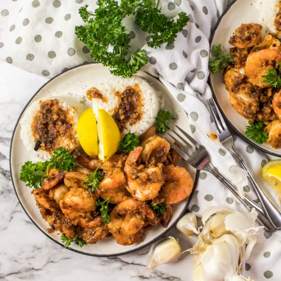 Hawaiian Garlic Shrimp