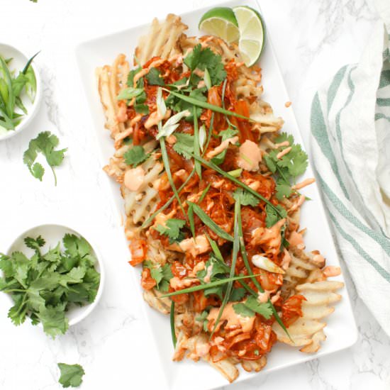 Loaded Vegan Kimchi Fries