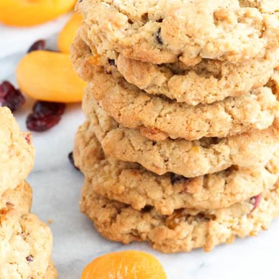 Cranberry Apricot Oatmeal Cookies