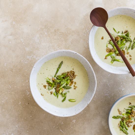 Asparagus and Tahini Veloute