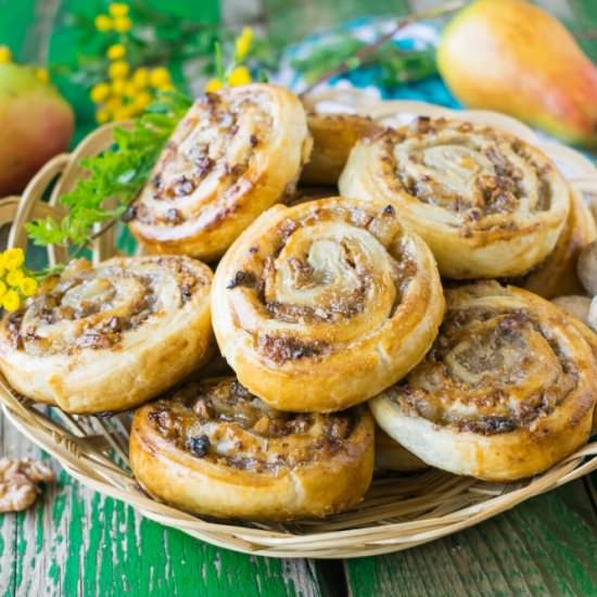 Pear and Walnut Puff