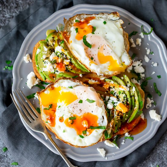 Eggs and Avocado on toast