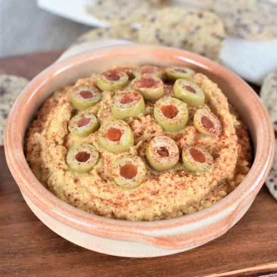 Green Olive and Pimento Hummus