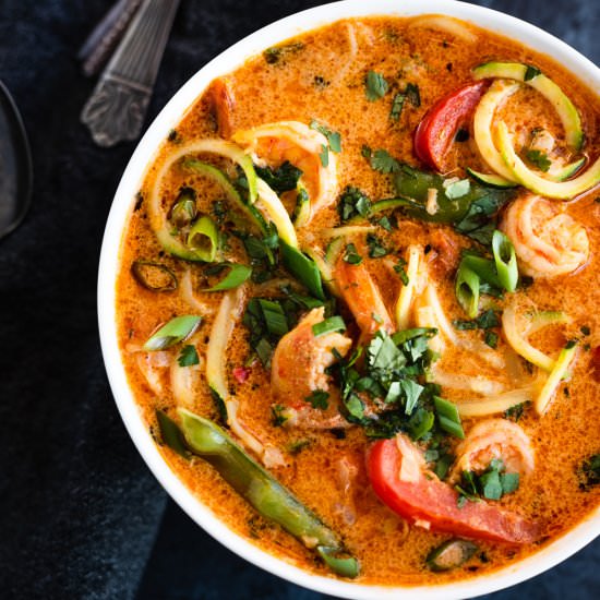 Thai Shrimp Curry Noodle Bowls