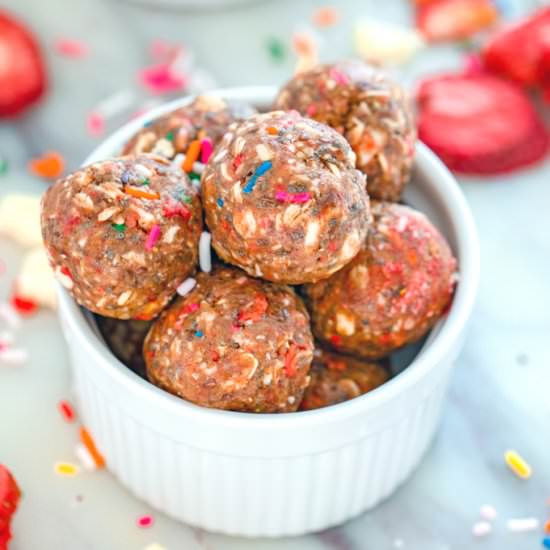 Strawberry Funfetti Energy Bites