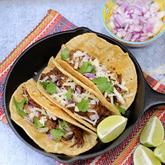 Crock-Pot Mole Pork Tacos