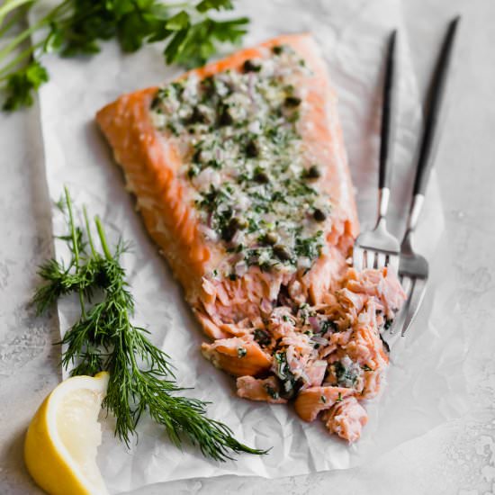 slow baked salmon