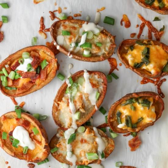 Easy Loaded Potato Skins