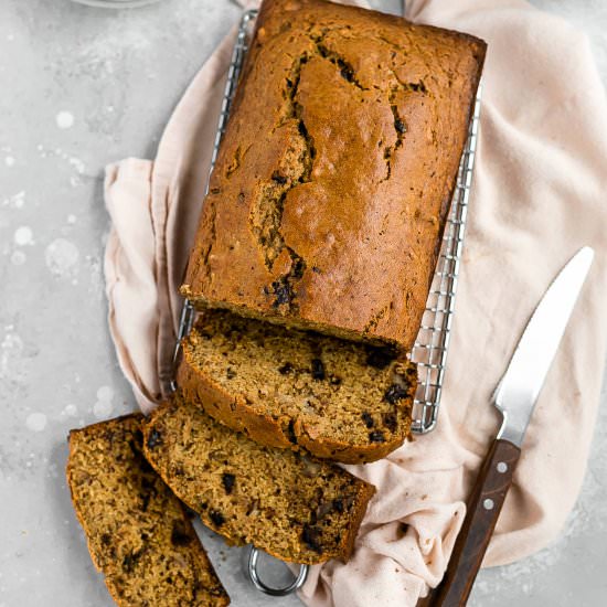 Maple CC Walnut Banana Bread