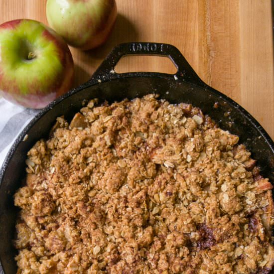 Cast Iron Skillet Apple Crisp