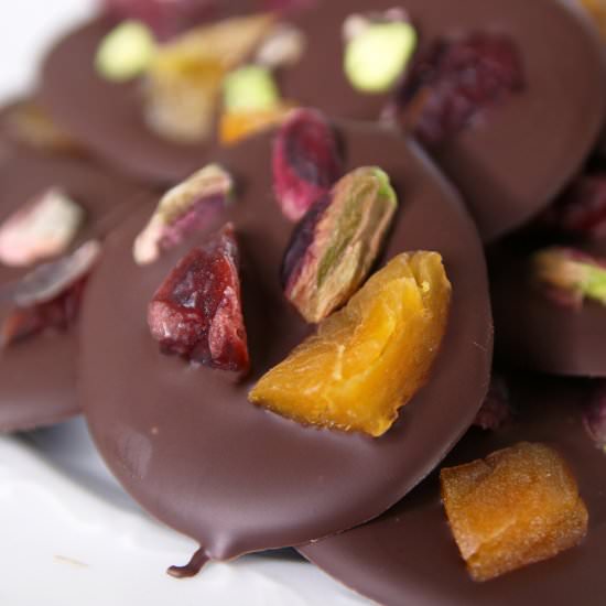 Chocolate Bars with Dried Fruits