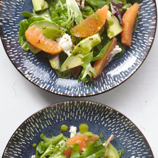 Citrus Salad with Basil Vinaigrette