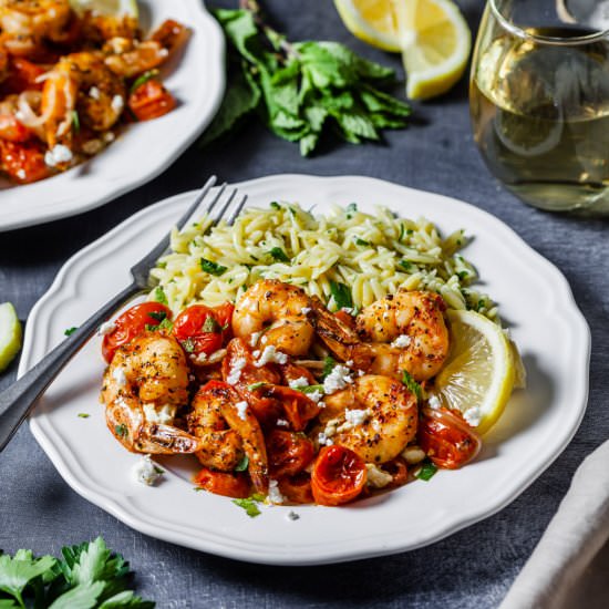 Greek sheet pan shrimp