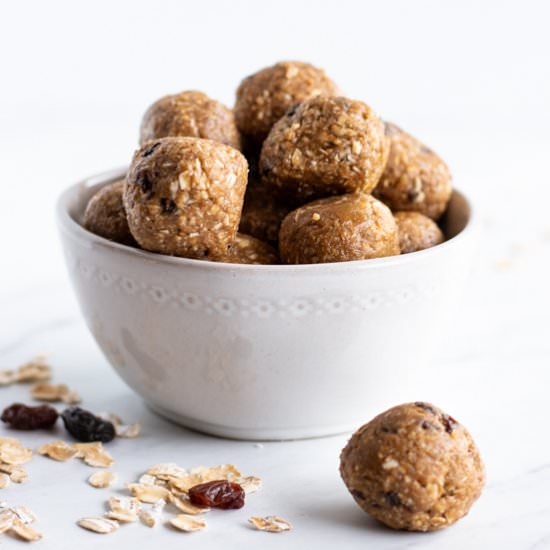 Low FODMAP Oatmeal Raisin Bites