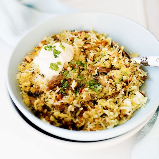 Leftover Roast Lamb Biryani