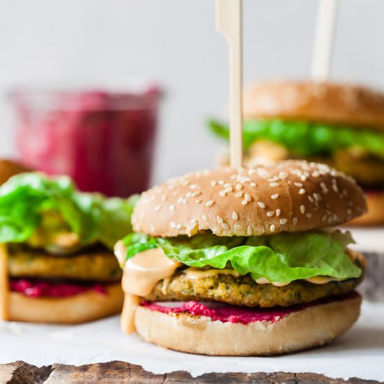 Vegan Hummus Chickpea Burger
