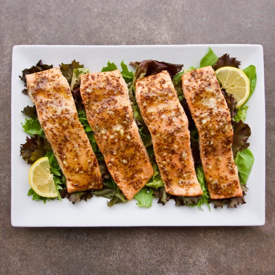 Honey Mustard Roasted Salmon
