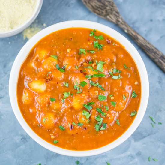 Tomato Basil Gnocchi Soup
