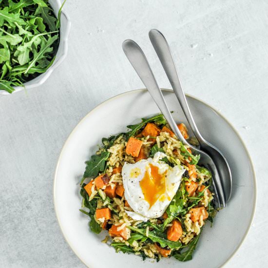 Sweet Potato Green Curry Bowl