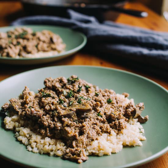 Low Carb Beef Strogonaff