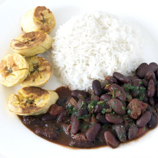 African bean stew & baked plantain