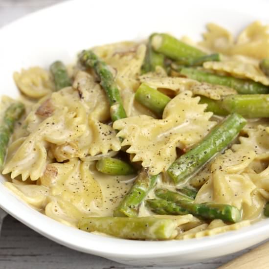 Creamy Asparagus Bow Tie Pasta