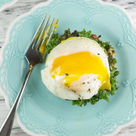 Quinoa Cakes with Poached Eggs