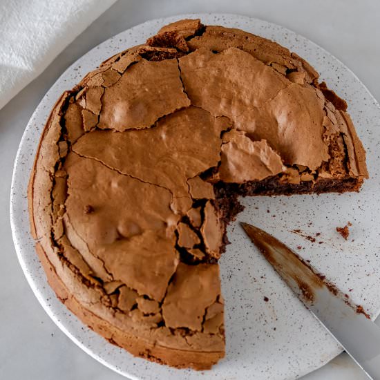 fallen chocolate cake