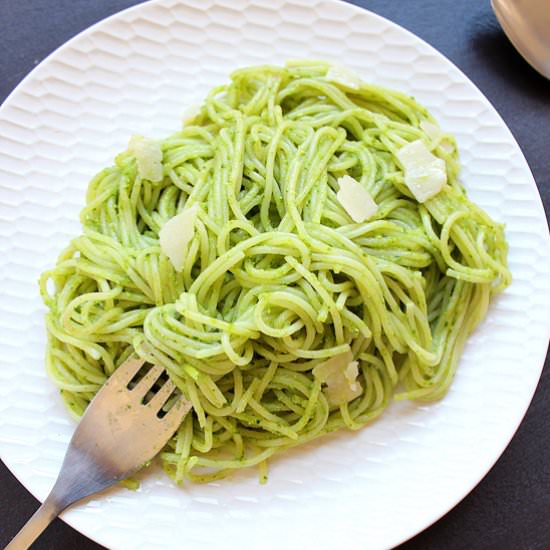 3 minutes spinach pasta pesto