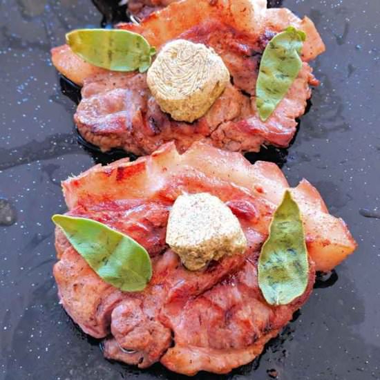 pork steaks with sage butter