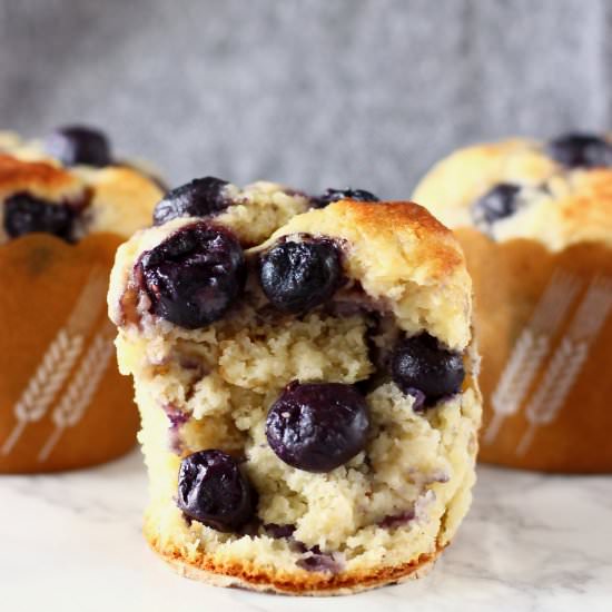 GF Vegan Blueberry Banana Muffins