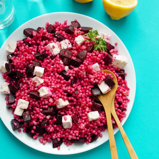 Israeli Couscous Salad w/ Beets