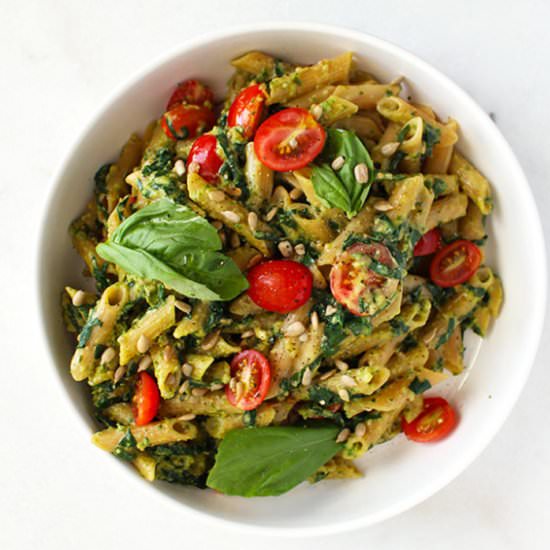 5 Ingredient Nut-Free Pesto Pasta