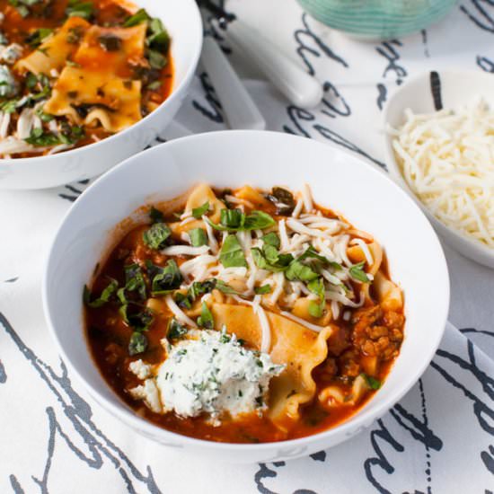 Slow Cooker Lasagna Soup