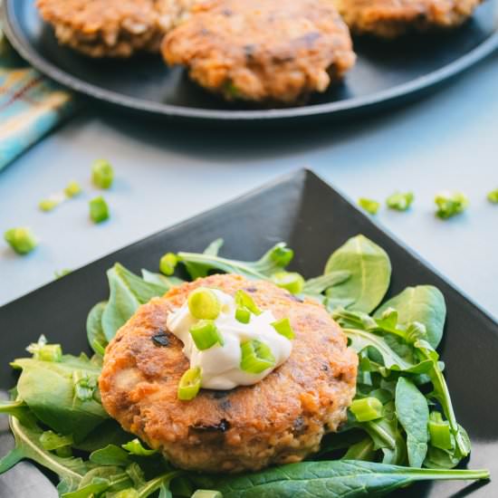 Pan Fried Salmon Burgers