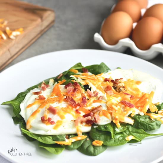 Easy Warm Spinach Salad with Egg