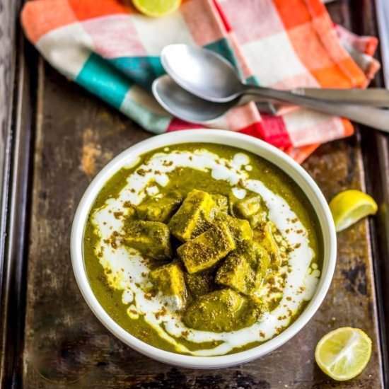 Restaurant Style Palak Paneer