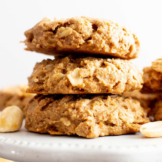Oil-Free PB Oat Breakfast Cookies