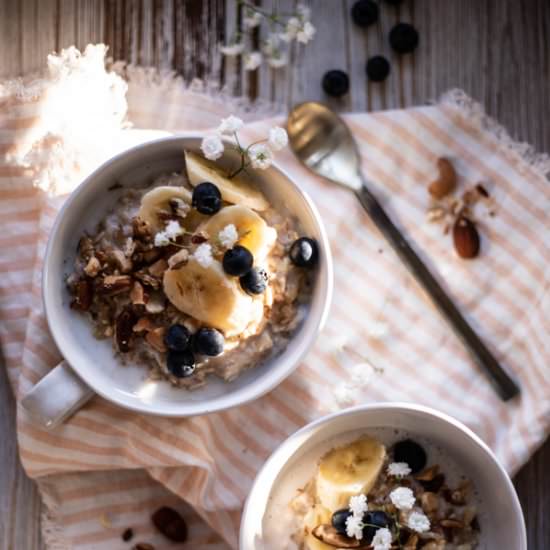 Vegan Banana Nut Oatmeal