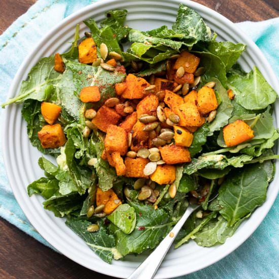 Avocado-Kale Salad with Butternut