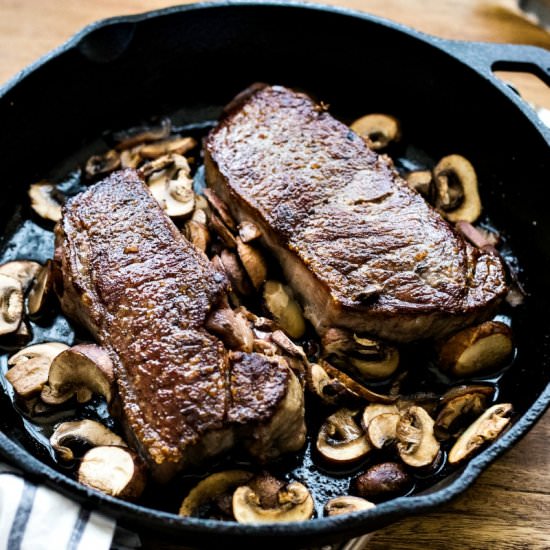 Perfect Pan-Seared New York Strip