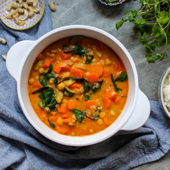 Carrot Chickpea Red Thai Curry